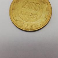 Moneta Rep. Italiana usata da lire  200 anno1978