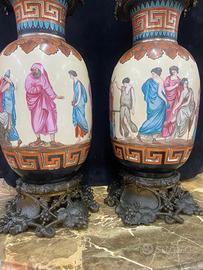 Coppia lampade a petrolio francesi