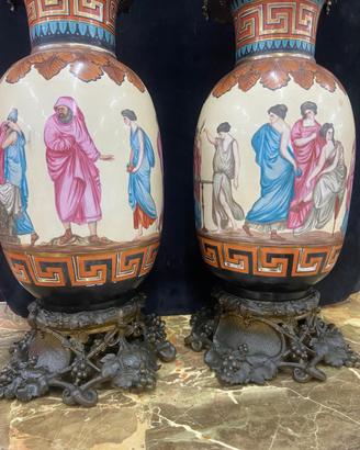 Coppia lampade a petrolio francesi