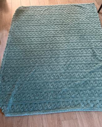 Coperta / plaid x divano microfibra verde smeraldo