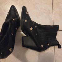 camperos vera pelle alla caviglia neri 