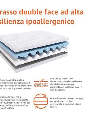 Materasso double face ad alta resilienza
