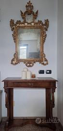 Consolle  primi dell'800 con specchiera Veneziana 