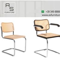 Sedia Cesca rivestita braccioli cantilever ITALY