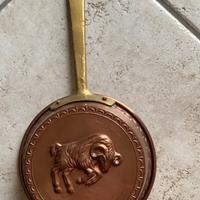 Decorazione vintage in rame – Ariete (Zodiaco)