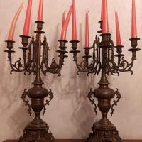 Candelabri antichi in  bronzo 