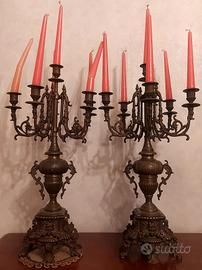Candelabri antichi in  bronzo 