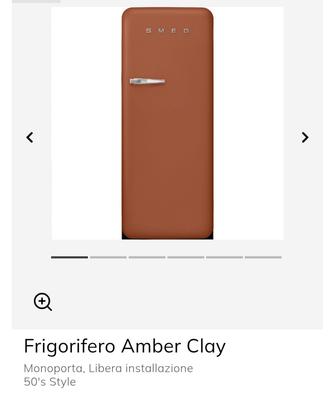 Frigo SMEG matt color terracotta 