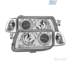FARI PER OPEL ASTRA F 94-98 ANGEL EYES FONDO CROMA