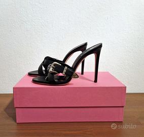 Sandali con tacco, pelle, nero, Paris Texas, n.41