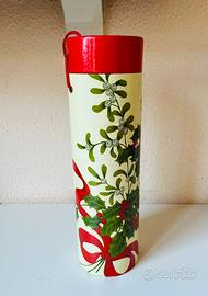 Scatola portabottiglie vintage natalizia