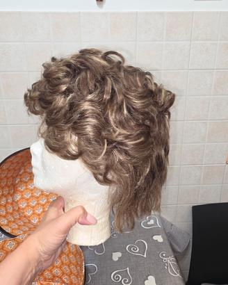 parrucca capelli veri-custodia originale  