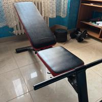 Panca palestra regolabile + 72 kg dischi domyos