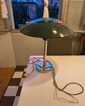 lampada a fungo vintage stile Bauhaus, verde/cromo