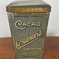 Scatola Latta cacao pubblicitaria Palmaria Vintage