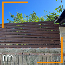 Recinzione Effetto Legno Mogano Recinto Modulare