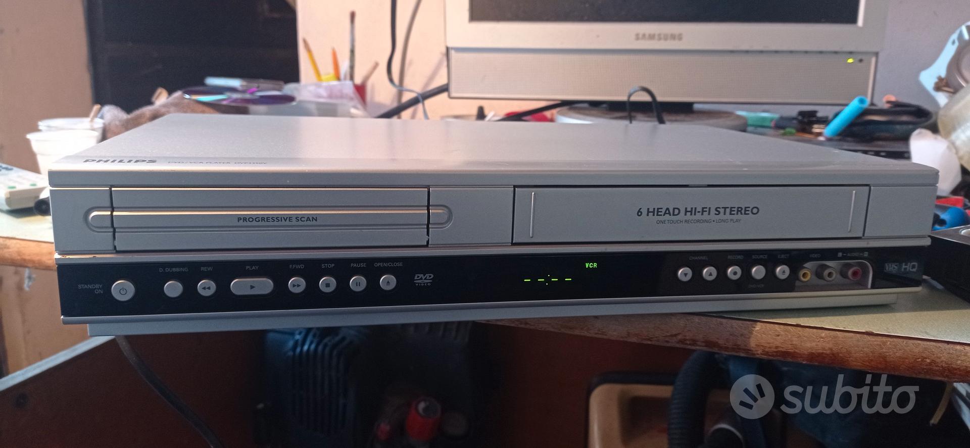 combo lettore DVD videoregistratore VHS Philips Audio/Video In