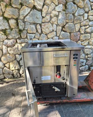  termostufa a legna TIBA 25 kw color  acciaio