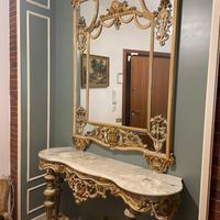 Consolle e specchiera stile barocco