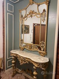 Consolle e specchiera stile barocco