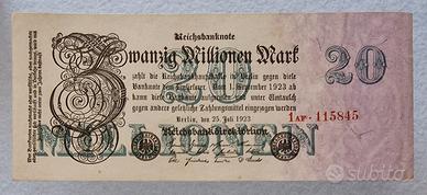 Banconota Germania 20 Milioni di Marchi 1923