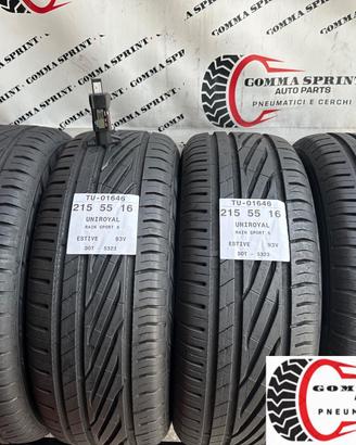 4 PNEUMATICI 215/55 R16 UNIROYAL ESTIVE 90%