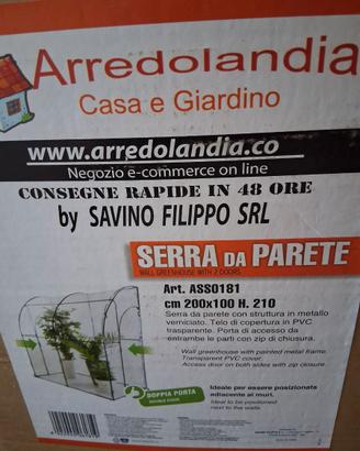 Serra da parete in PVC cm. 200x100x20h