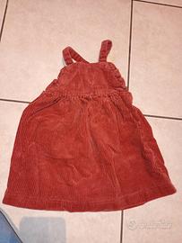 Salopette Chicco in velluto Ruggine