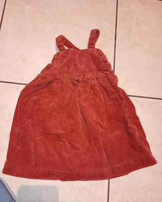 Salopette Chicco in velluto Ruggine