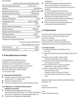 Motopompa a scoppio per acqua 