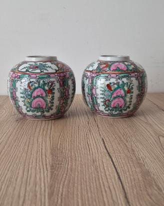 coppia vasi cinesi vintage faville rose