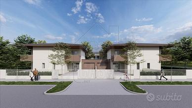 Nuova realizzazione di bifamiliare con giardino ad