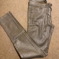 Pimkie Pantaloni Jeans color oro Tg.38 nuovi