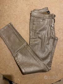 Pimkie Pantaloni Jeans color oro Tg.38 nuovi