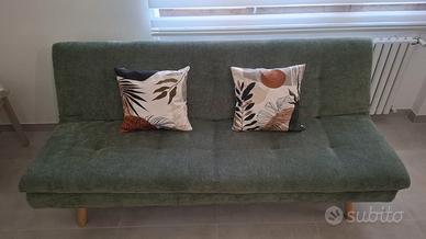 Divano letto 3 posti Verde