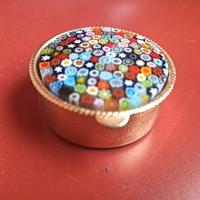 portapillole vintage in vetro di murano