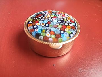 portapillole vintage in vetro di murano