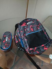zaino scuola + astuccio 
