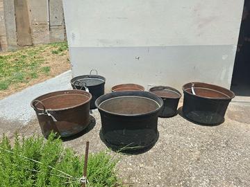 caldaro calderone  sei pezzi misure fino a 70x50c