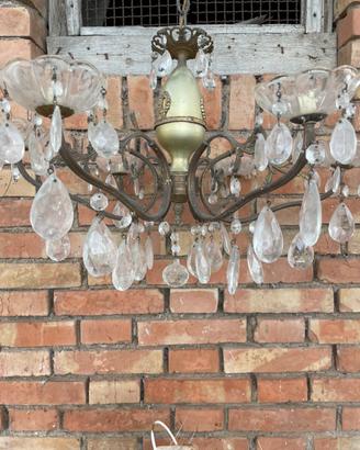 Lampadario chandelier lustre 6 luci anno 1800.