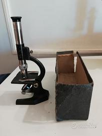 antico microscopio portatile raro