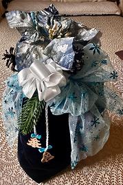 Sacchetto velluto blu