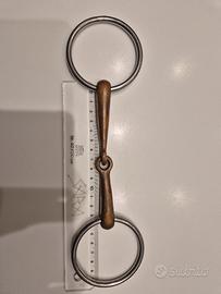 Imboccatura filetto snodato in rame 13 cm