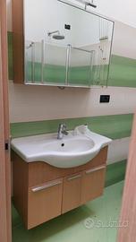 Lavandino con mobile bagno + specchiera con luce