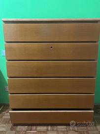 Cassettiera in legno massello