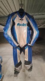 Tuta moto Polini Spyke pelle tg 54