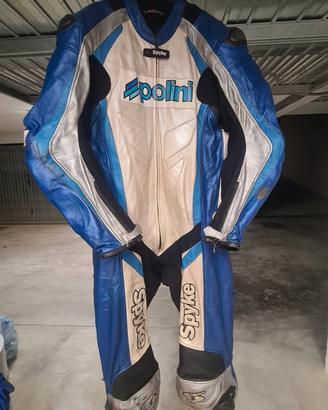 Tuta moto Polini Spyke pelle tg 54