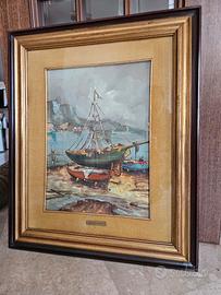 Quadro Alfredo Valenti - Cornice legno 