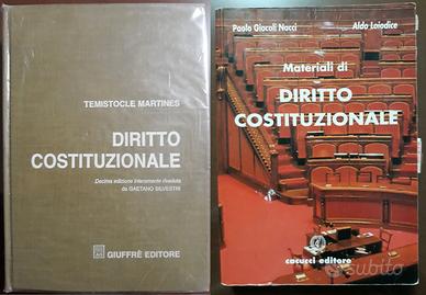2 libri di diritto COSTITUZIONALE: Martines, Nacci
