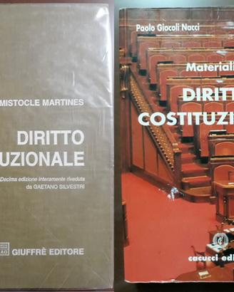 2 libri di diritto COSTITUZIONALE: Martines, Nacci